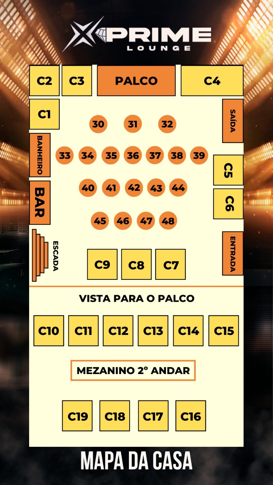 Mapa do salão